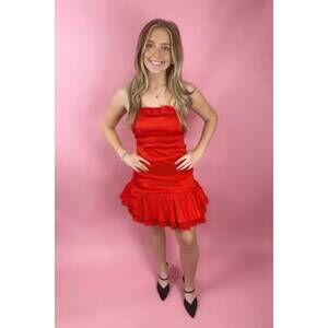 NEW LENA in love mini dress in red